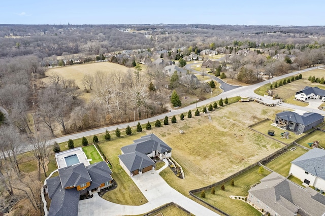 bird's eye view with a residential view