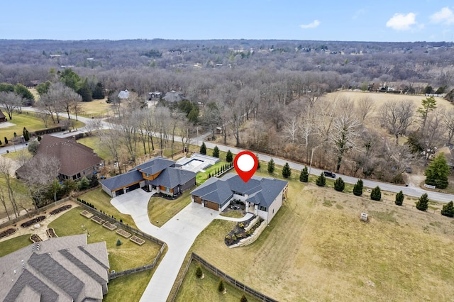 birds eye view of property