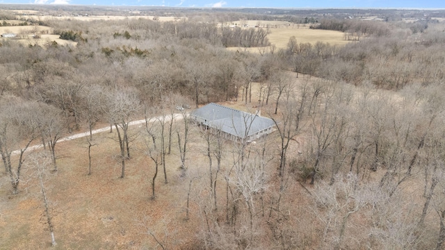 drone / aerial view with a rural view