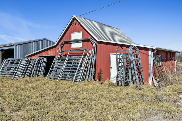 view of pole building