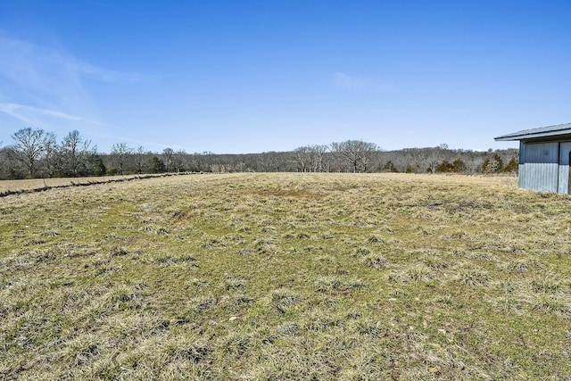 view of yard featuring a rural view