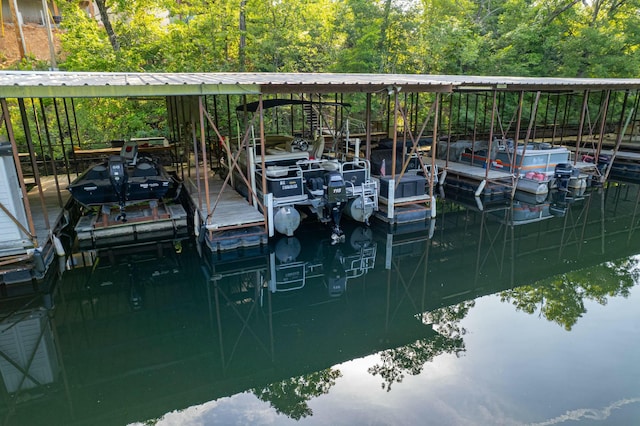 view of dock area