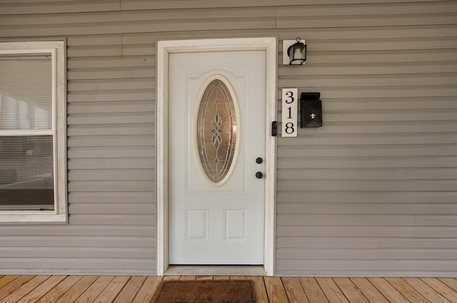 view of entrance to property