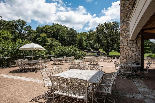 view of patio with outdoor dining space