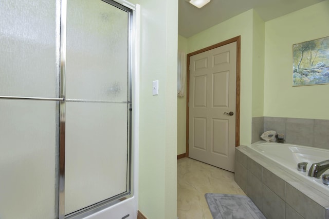 245 Wildflower Rd, Kimberling City, MO 65686 - bathroom featuring a shower stall and a bath