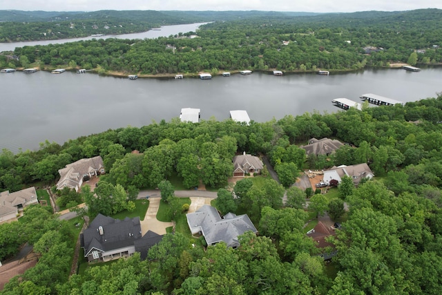 245 Wildflower Rd, Kimberling City, MO 65686 - aerial view featuring a water view and a view of trees