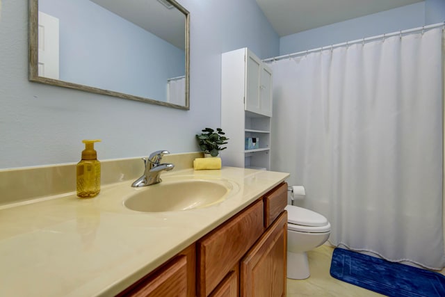 245 Wildflower Rd, Kimberling City, MO 65686 - bathroom featuring vanity, toilet, and a shower with curtain