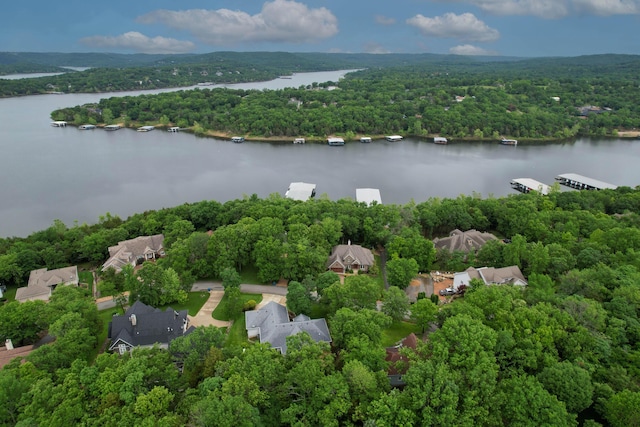 245 Wildflower Rd, Kimberling City, MO 65686 - aerial view with a forest view and a water view