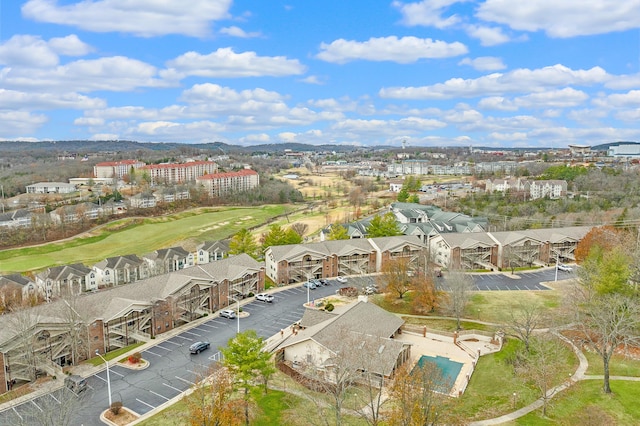 bird's eye view with a residential view