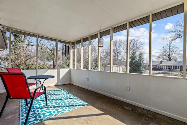 view of sunroom