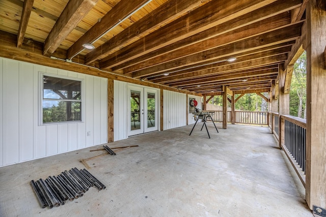 view of patio with french doors