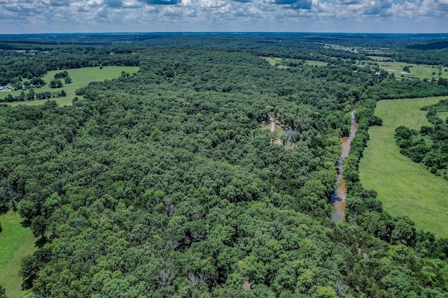 bird's eye view featuring a view of trees