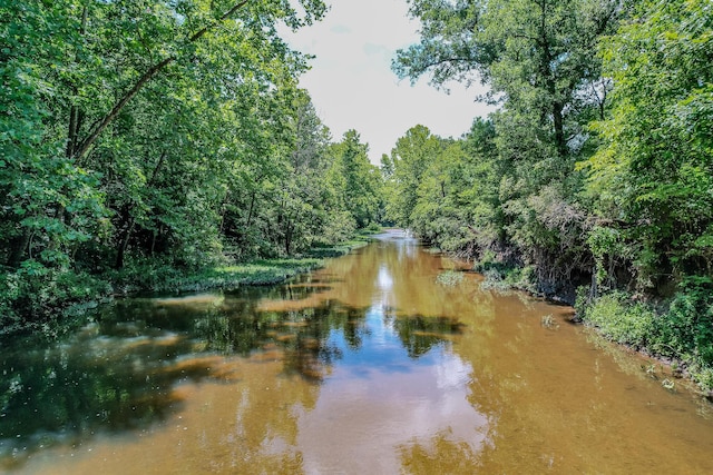 water view with a wooded view