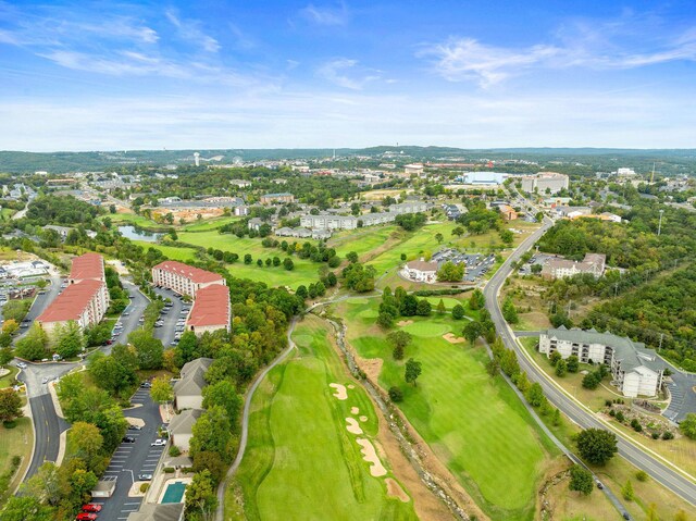 drone / aerial view featuring golf course view