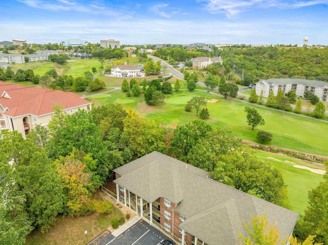 aerial view with golf course view