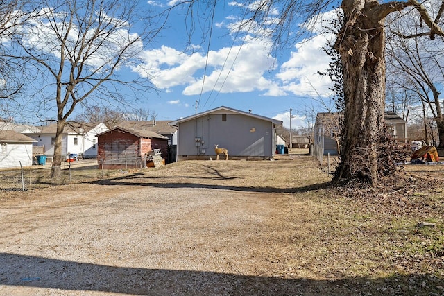 exterior space featuring fence