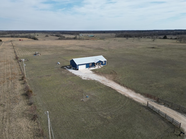 drone / aerial view featuring a rural view