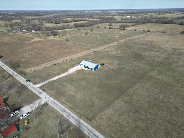 bird's eye view featuring a rural view