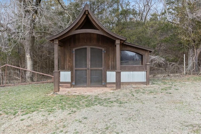 view of outdoor structure