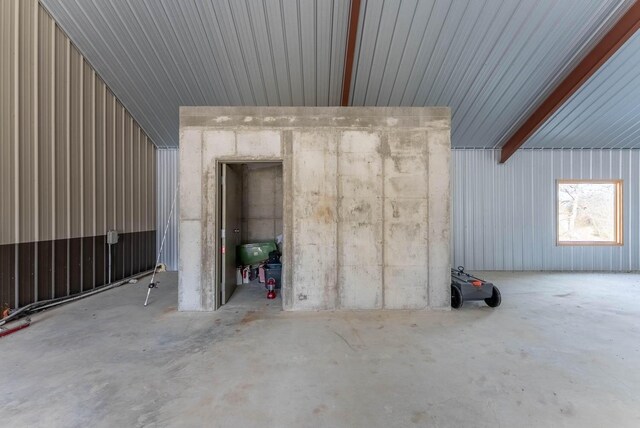 80 Serenity Ct, Gepp, AR 72538 - miscellaneous room with metal wall and unfinished concrete flooring