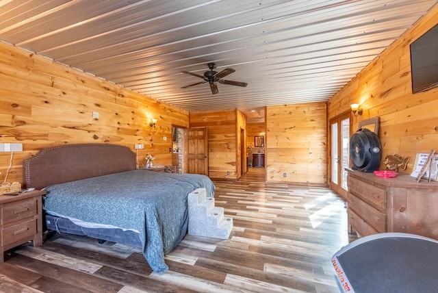 80 Serenity Ct, Gepp, AR 72538 - bedroom featuring wood walls and wood finished floors