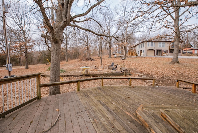 view of wooden terrace