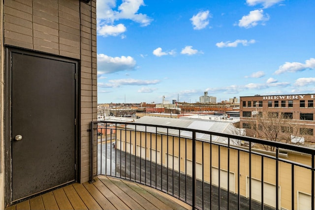 balcony with a city view