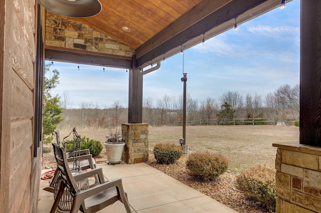 view of patio with fence