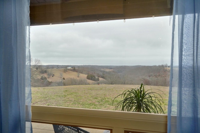 view of mountain feature featuring a rural view