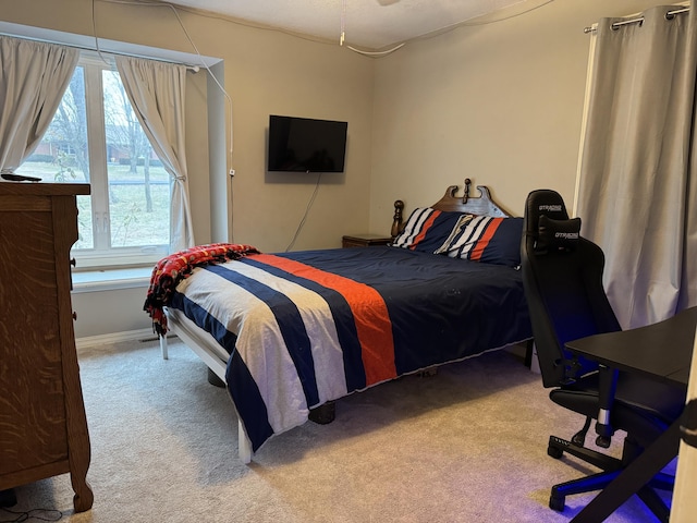 bedroom featuring carpet flooring