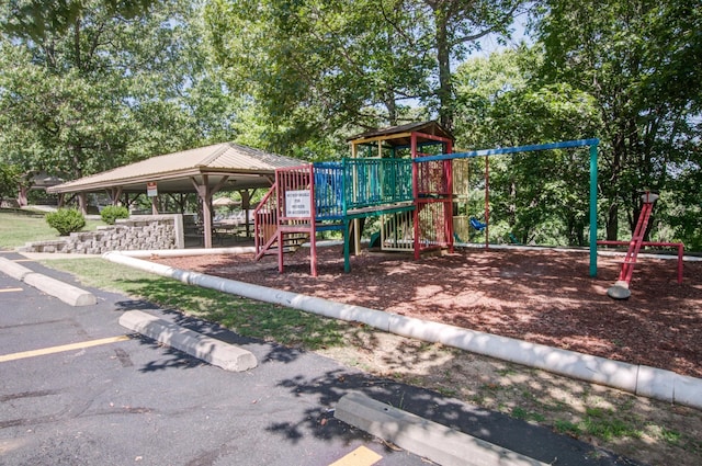 view of community jungle gym