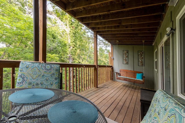 view of wooden deck