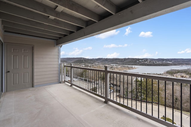 balcony with a mountain view