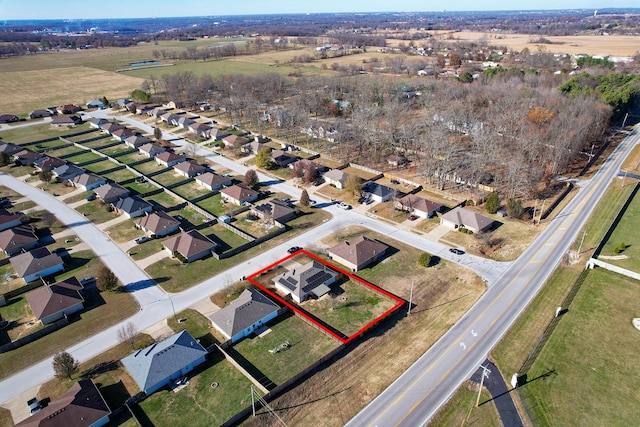 drone / aerial view featuring a residential view