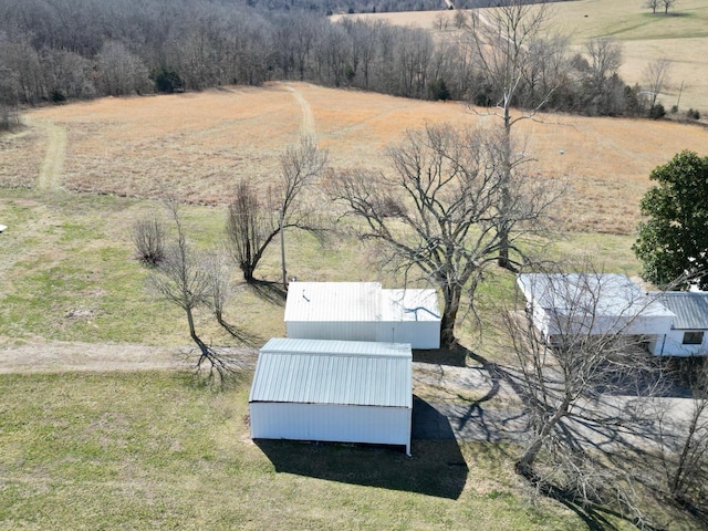 bird's eye view featuring a rural view