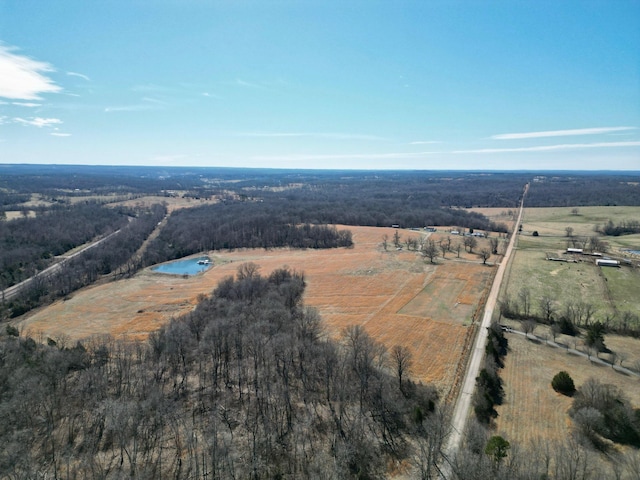 drone / aerial view featuring a rural view