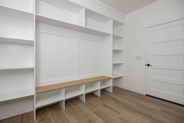 mudroom featuring wood finished floors