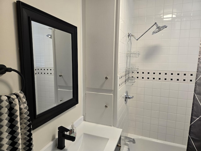 full bathroom featuring a sink and bathing tub / shower combination