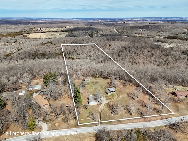 aerial view featuring a rural view