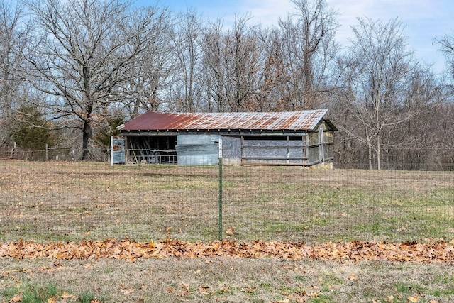 view of pole building