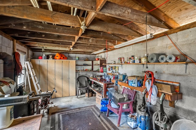 view of storage area