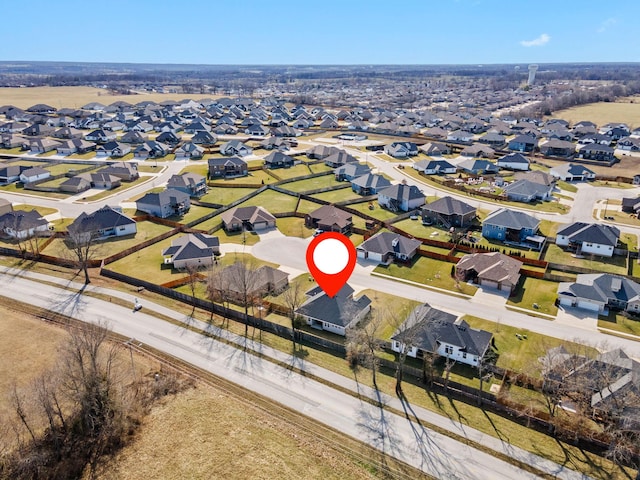 aerial view featuring a residential view