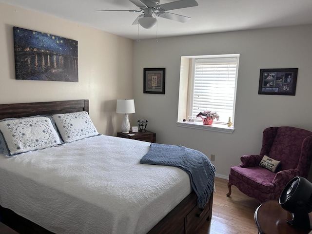 109 Lancashire Dr, Branson, MO 65616 - bedroom featuring baseboards, ceiling fan, and wood finished floors
