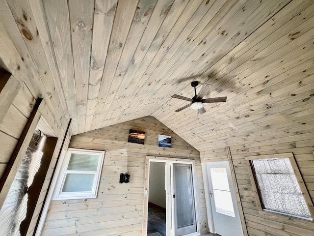 109 Lancashire Dr, Branson, MO 65616 - interior space with wood ceiling, wood walls, and vaulted ceiling
