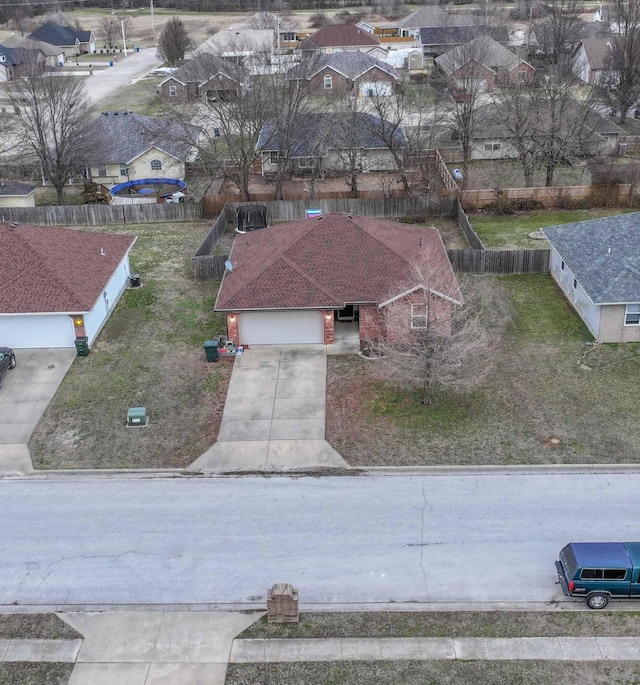 birds eye view of property featuring a residential view