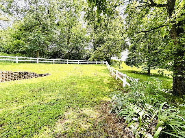 view of yard featuring fence private yard