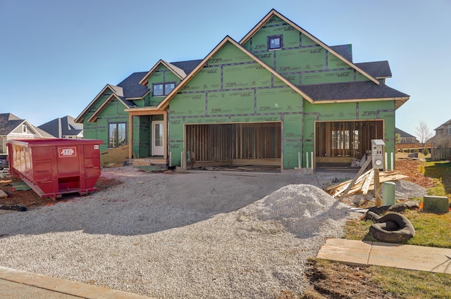 unfinished property featuring driveway