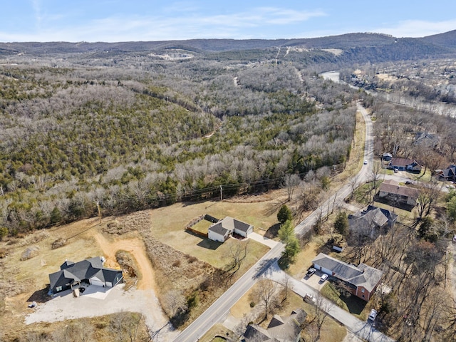 aerial view featuring a mountain view