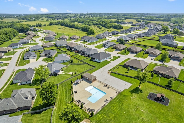 4427 E Kentbrook Dr, Springfield, MO 65802 - aerial perspective of suburban area with a pool area