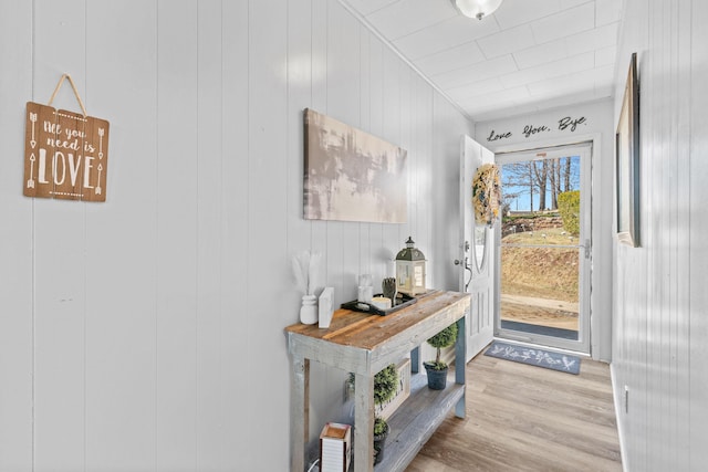 entryway featuring wood finished floors